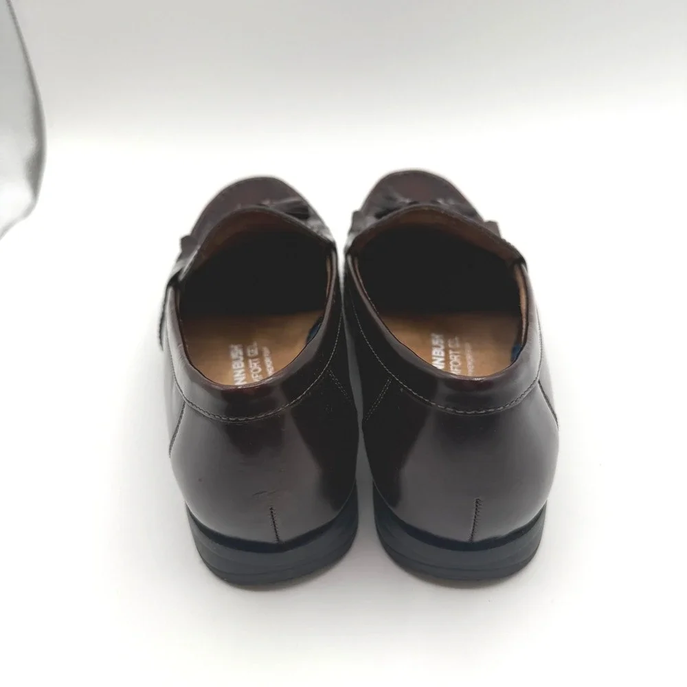 Nunn‎ Bush Loafers Mens 8.5M Burgundy Tassel Kiltie Comfort Gel Dress Shoes